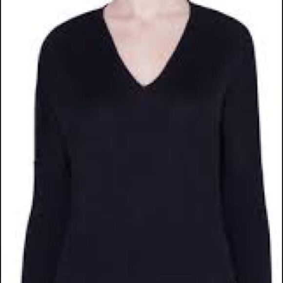 Akris punto 6 nwot studded v neck merino wool black sweater - Picture 13 of 15